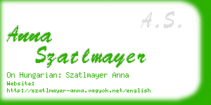 anna szatlmayer business card